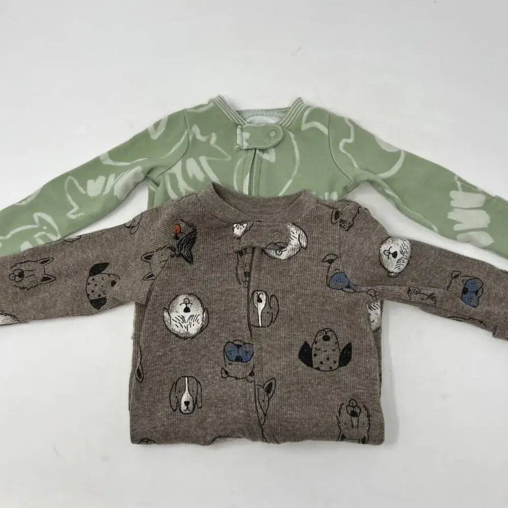 Carters Newborn Baby 2 Piece Footie Sleep and Play Pajama Two Way Zipper Jumper
